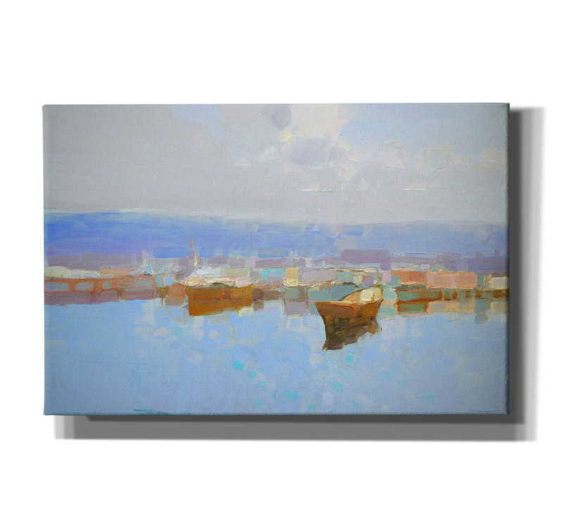 «Harbor» par Vahe Yeremyan, art mural sur toile, H 12 po x l 18 po x P 0,75 po
