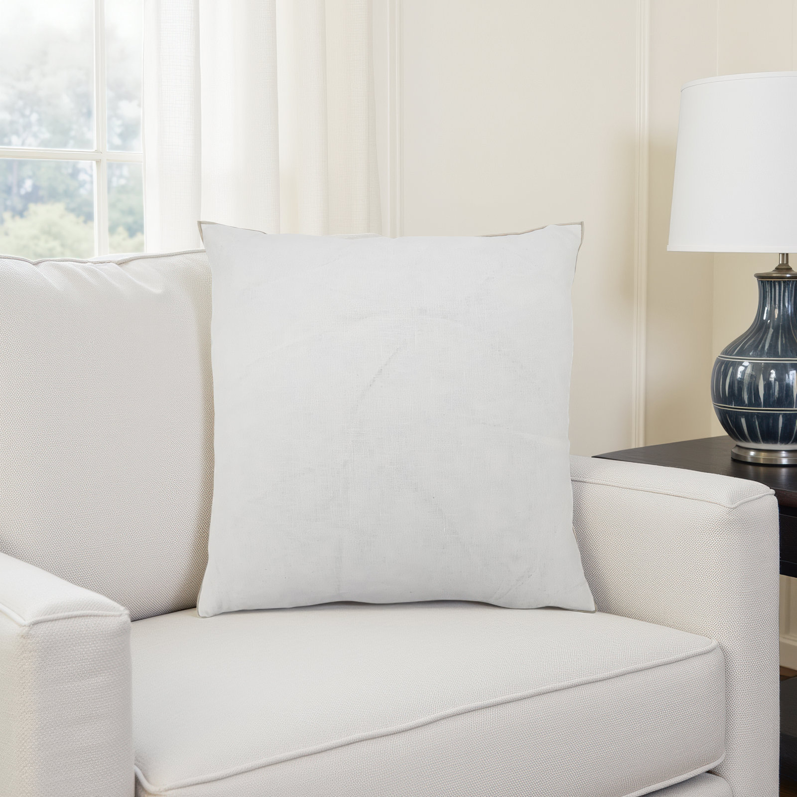 Riggs 20" x 20" Linen Pillow Cover, Ivory