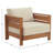 Barton 36" W Weather Resistant Solid Wood Patio Arm Chair -1282104352