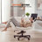 Criss Cross Legged Chair With Flip-Up Armrests, Swivel Office Chair, Computer Desk Chair For Home Office, Makeup, Bedroom