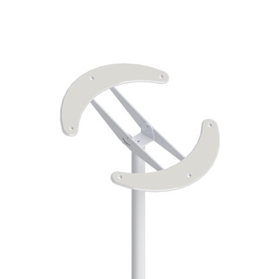 HEALTHCRAFT Angled Ceiling Top Plate in White (Add-On Kit for SuperPole), Adjustable 0-45 Degree