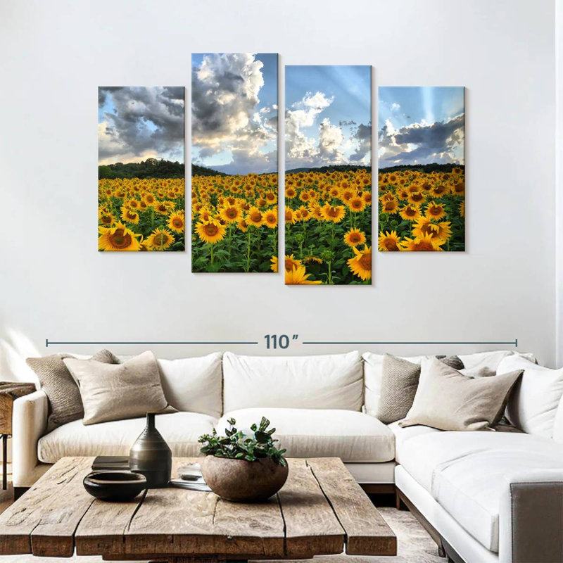 Champ de tournesols toscan Alvord, H 54 po x l 84 po
