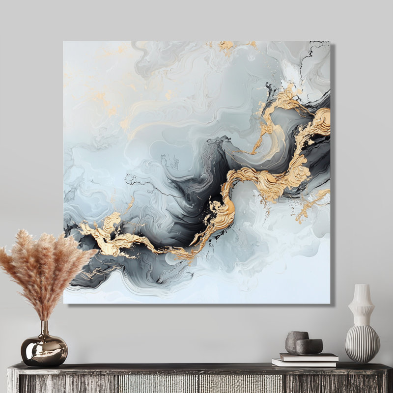 «Sm bradering Embers I», art mural en métal, impression murale moderne, H 23 po x l 23 po x P 0,84 po