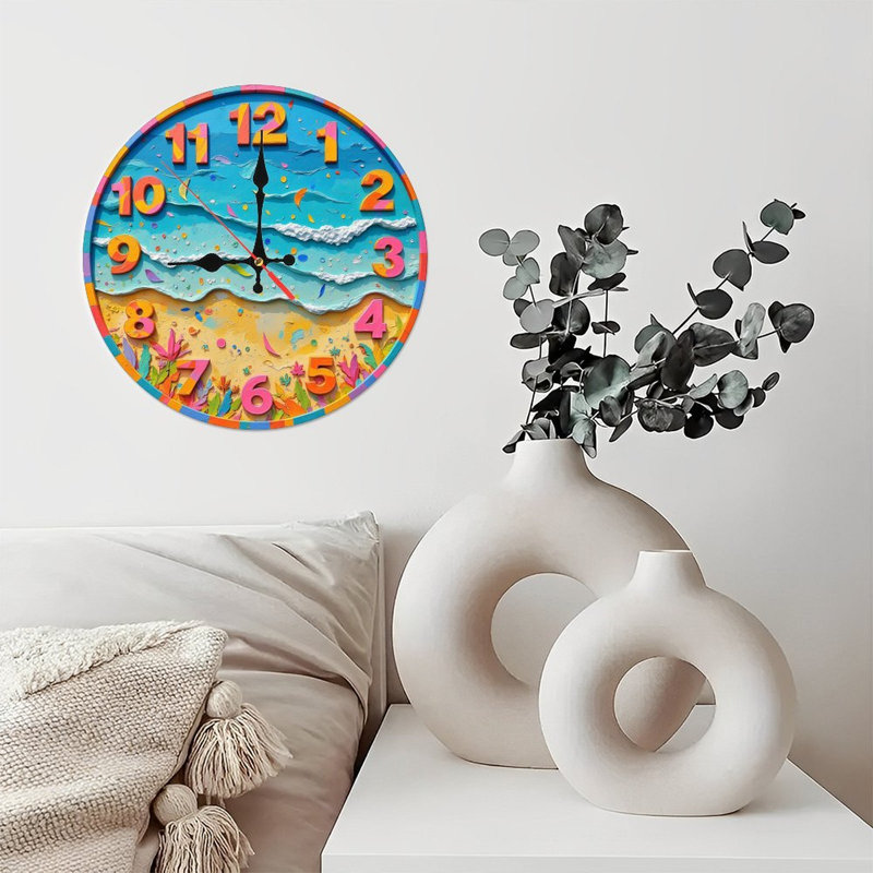 Horloge murale plage et plage