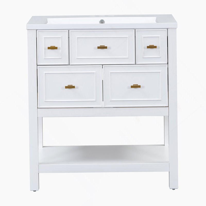 Ensemble de meuble-lavabo simple 30 po avec lavabo en résine