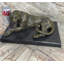 Figurine signée originale de sculpture en bronze de grand léopard Jaguar