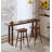 Zen-Style Pine Rectangular Bar Table-1612869545
