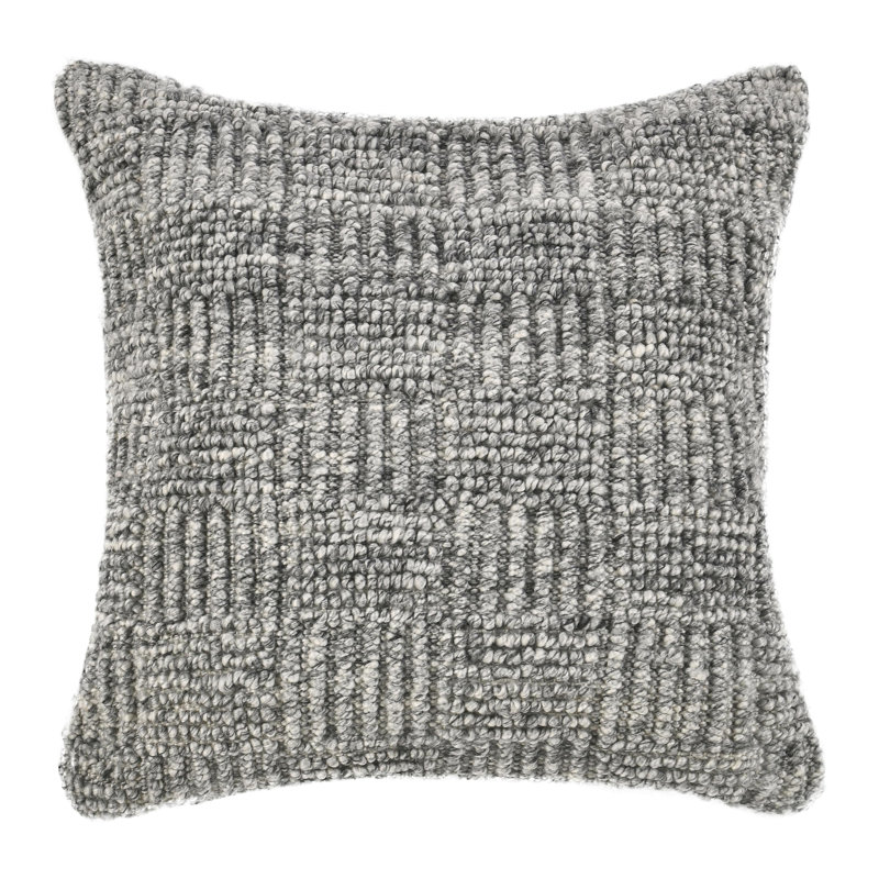 Vico Striped Reversible Throw Pillow, 22" x 22", Gray, Square