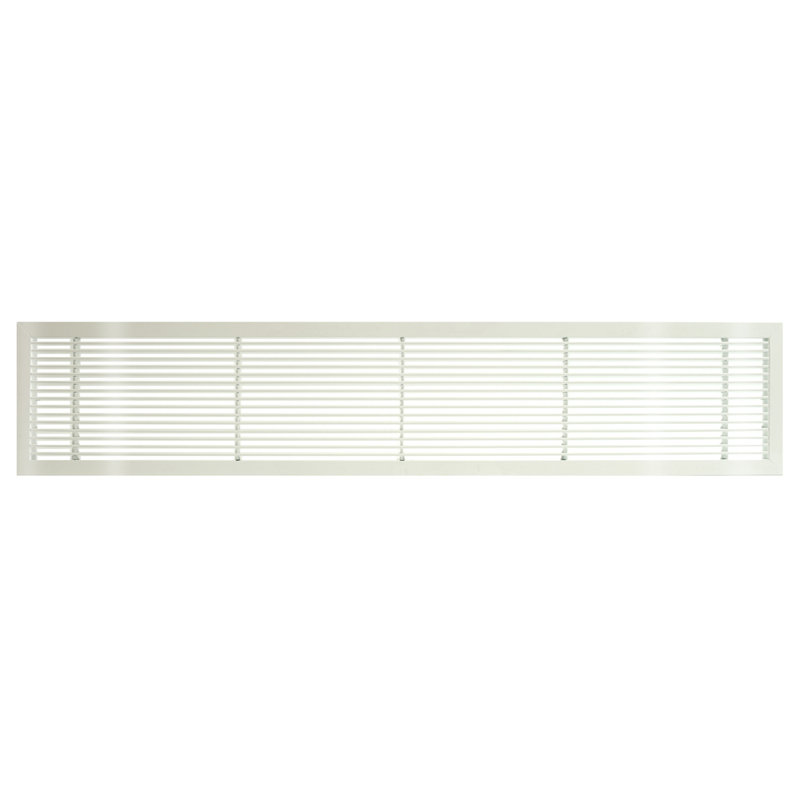 Architectural Grille Aluminum Vent Cover, Gloss White, 0.75" H x 15.25" L x 3.5" W