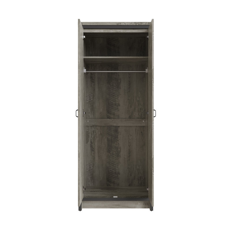 Esco 2 Door Manufactured Wood Wardrobe, Grey