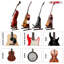 Support pour guitare 5 cœurs 2 pièces avec cadre en mousse souple et caoutchouc antidérapant pour basse électrique