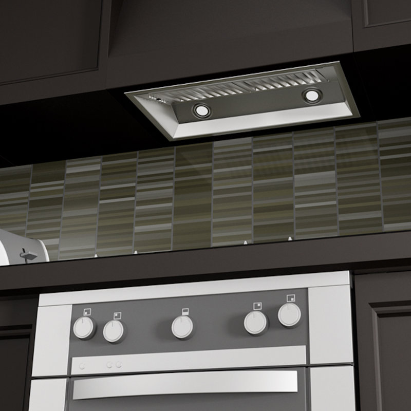 34" 700 CFM Ducted Insert Range Hood in Brushed Stainless Steel
