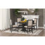 Ensemble de salle à manger 5 pièces avec table ronde extensible et 4 chaises rembourrées pour la cuisine et la salle à manger-134187663