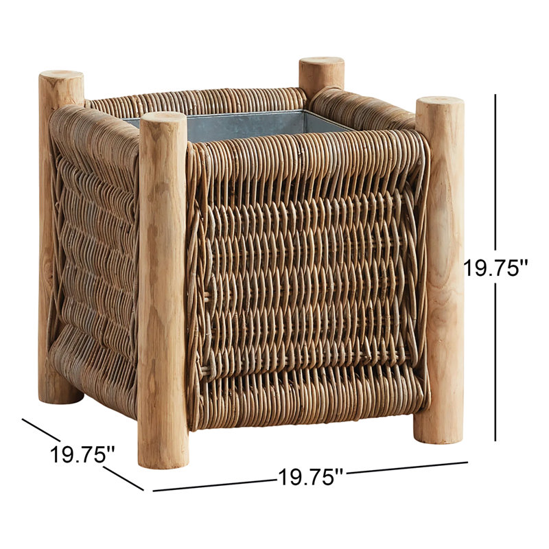 Cathay Handmade Planter, 19.75" H x 19.75" W x 19.75" D