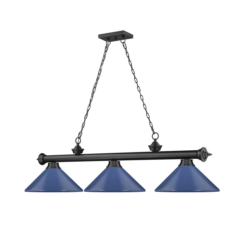 Billard 3 lumières Annaleisa, Bleu marine