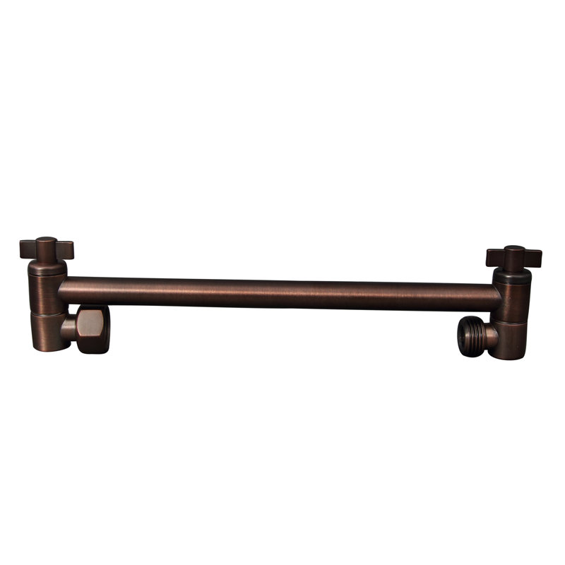 Bras de douche ajustable, Bronze huilé