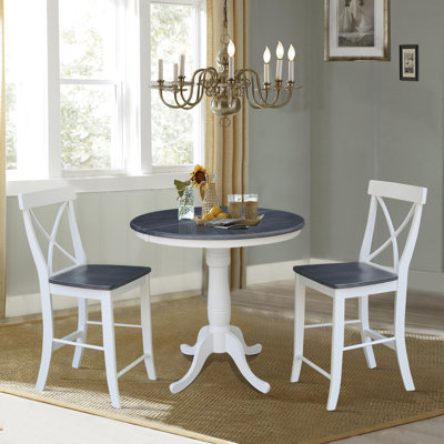 Britza 3 - Piece Counter Height Extendable Solid Wood Dining Set