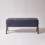Banc rembourré en chenille avec pieds en bois massif-724133968