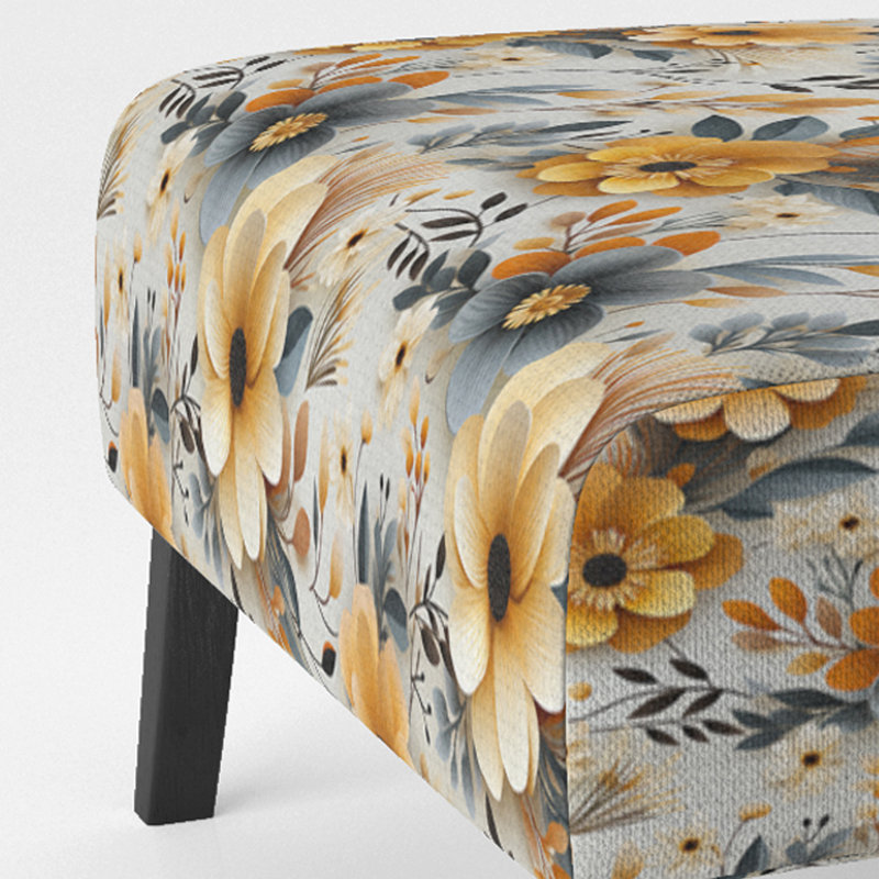 Fauteuil de chambre décoratif gris et gris