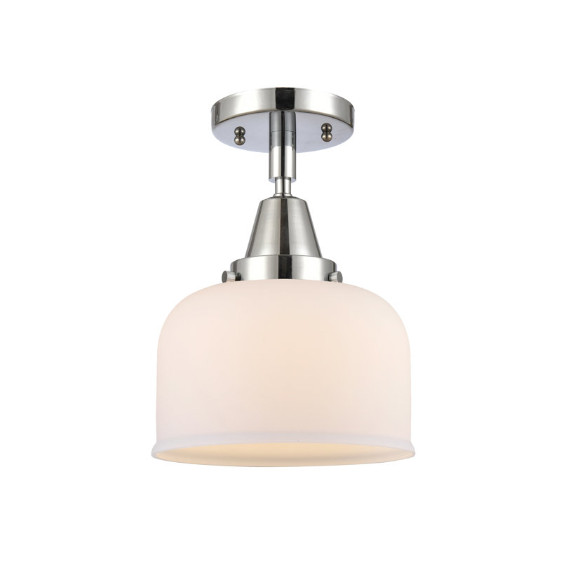 Glass LED Flush Mount, No Bulb Included, Yes, Polished Chrome