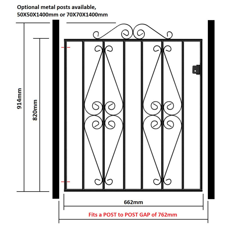 Brizendine 91 cm H Gate Fencing, 76cm W X 91cm H