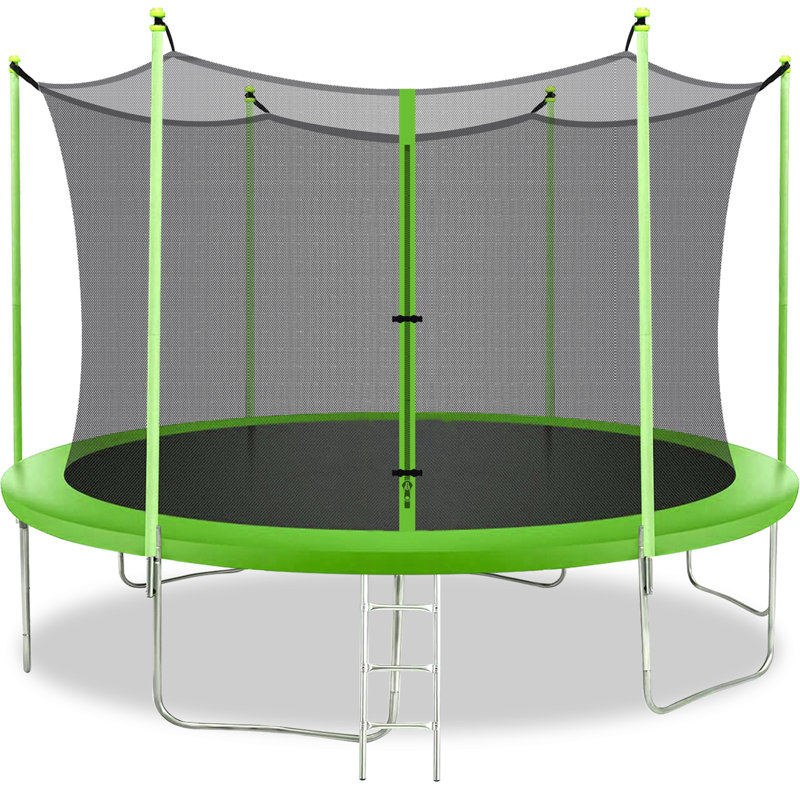 FDW Round Backyard Trampoline with Safety Enclosure