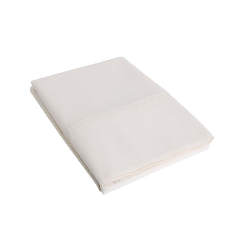 Taie d'oreiller 100% coton tissé à densité de tissage 300 fils, Standard, Ivoire ivoire