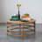 Rattan and Banana Leaf Round Coffee Table