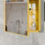 Pharmacie d'angle en métal 18,1 "x 23,6" avec miroir arqué-2035157276-2035157279