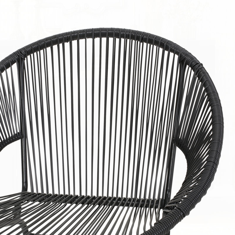 Ensemble de 2 chaises d'extérieur, Noir