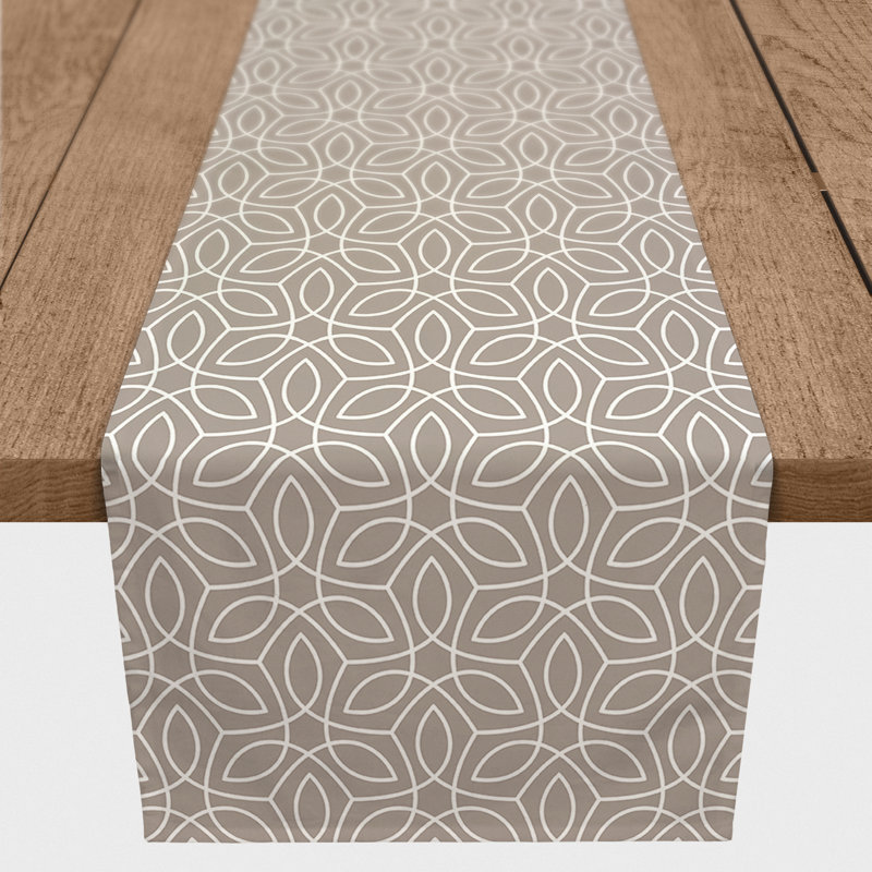 Chemin de table à motif de feuilles, L 72 po x l 16 po