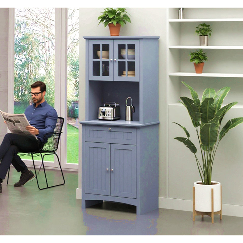 Kitchen Cabinet Kitchen Pantry Storage Cabinet, Gray