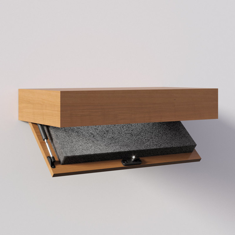 HIDE-A-SHELF Cherry Clear Finish Concealed Floating Shelf
