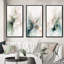 «Green and Cream Essence of Modernity», ensemble de 3 pièces d'art abstrait-1015511459-1015511460