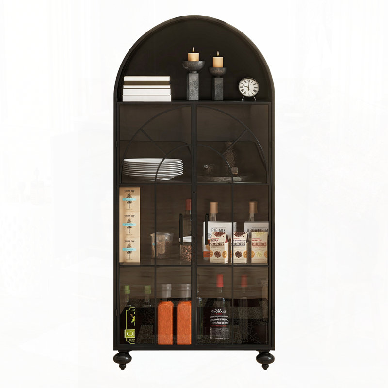 Charmante armoire de rangement arquée pour diverses pièces, rehaussant le décor et la fonctionnalité