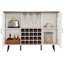 Wine Storage With Glass Rack & Removable Shelves Freestanding Cooler Rustic Style Space