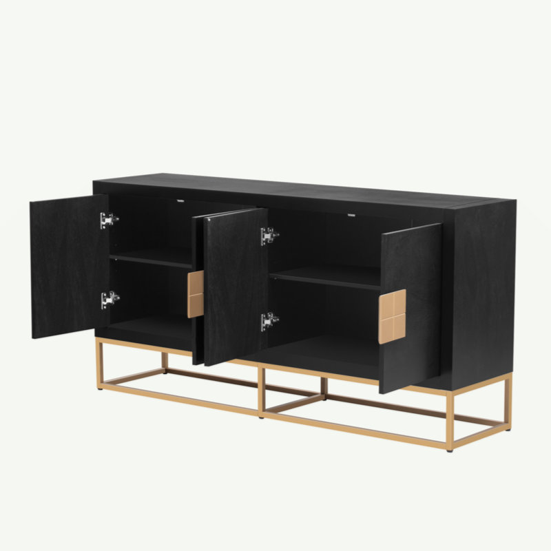 Cabinet léger et luxueux avec des pieds de soutien uniques et des tablettes réglables, adapté aux salons, aux couloirs et aux salles d'étude.