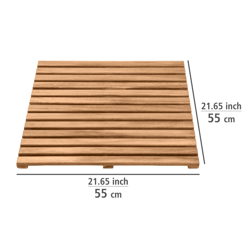 Bolinger Acacia Hardwood Non-Slip Bath Mat