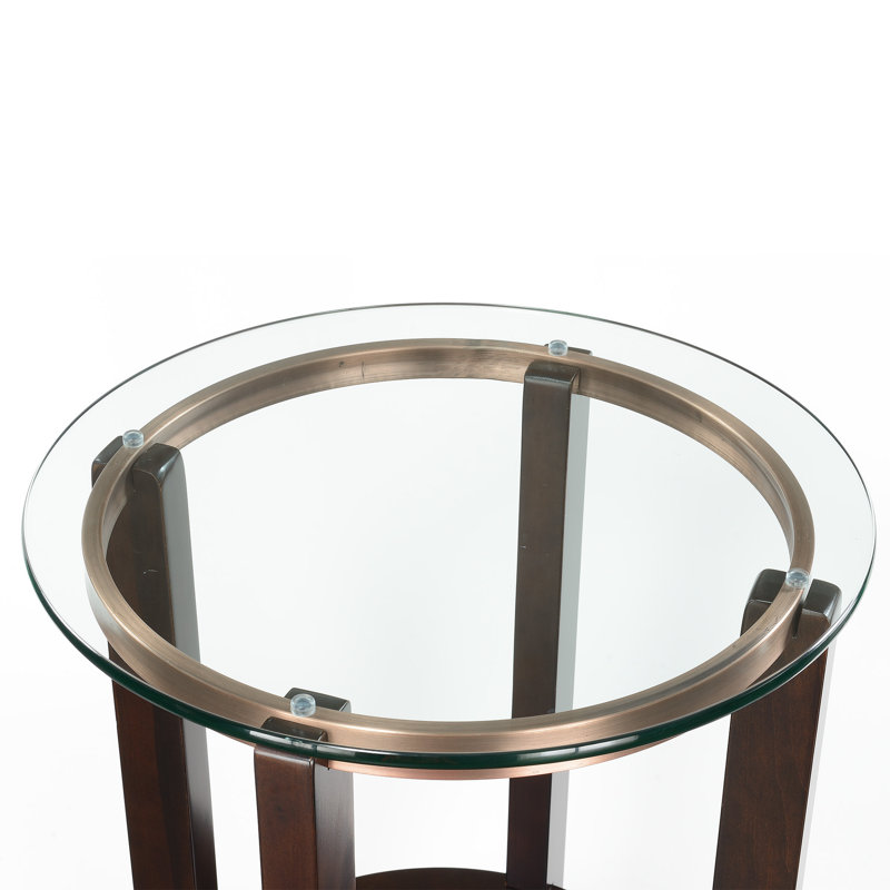 Iversen Glass Top End Table