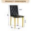 Chaise de salle à manger moderne avec dossier capitonné, tissu technique et conception ergonomique-816213720-816213721