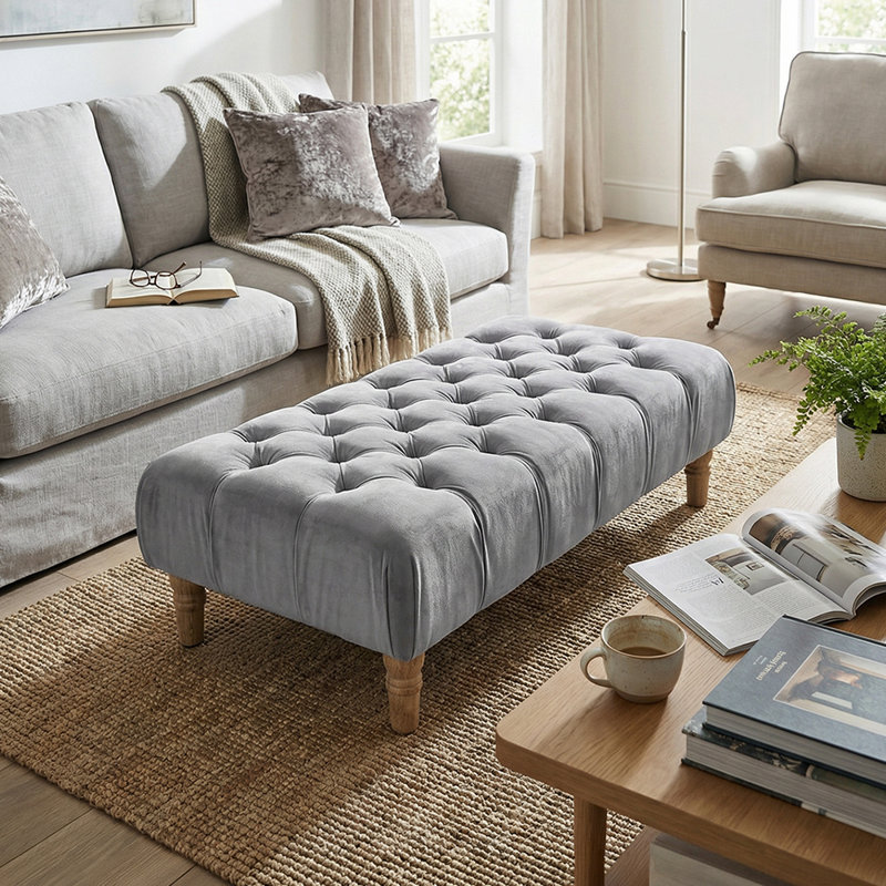 Velvet Upholstered Bench