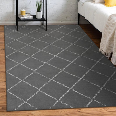 Tapis gris foncé Medina