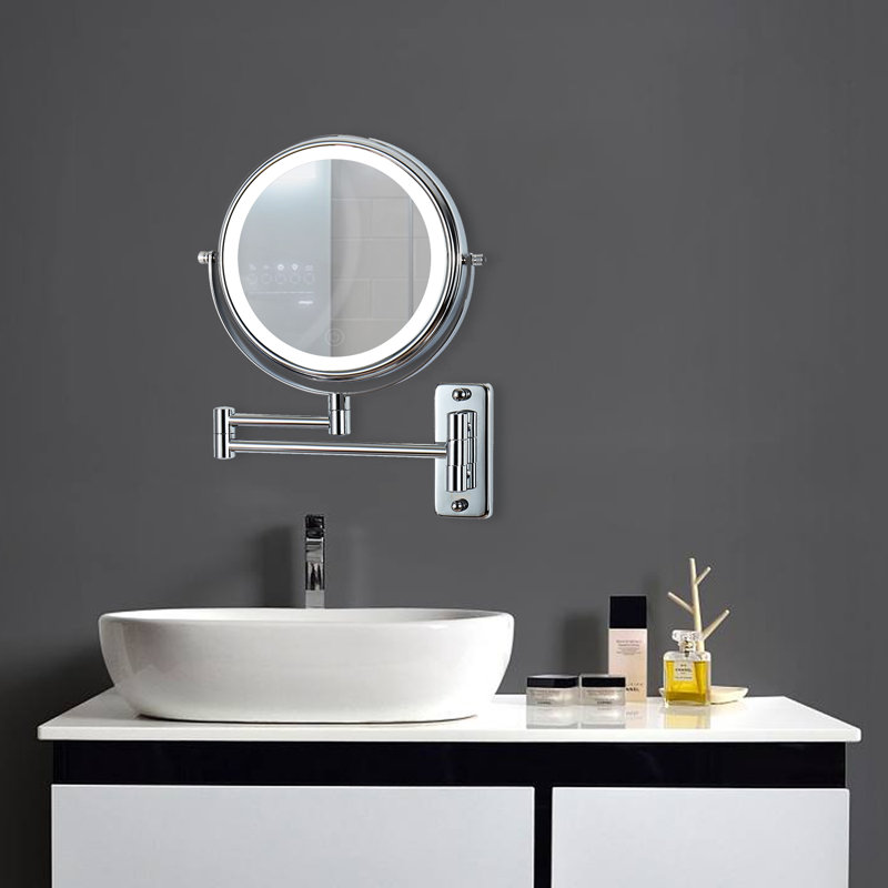 Miroir de salle de bain Johara, Chrome