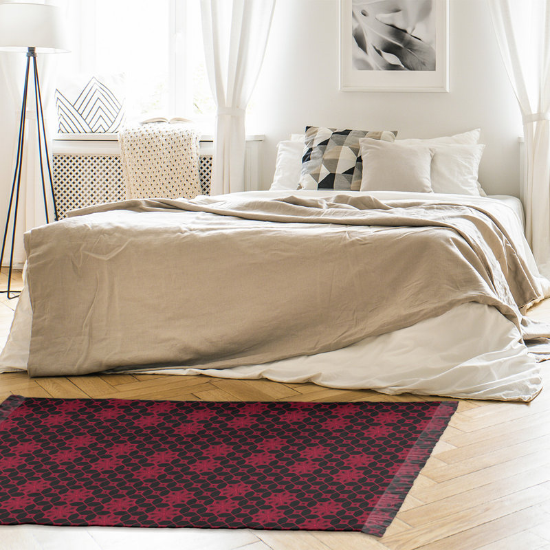 Tapis rouge/noir de treillis classic Mcguigan, Oui