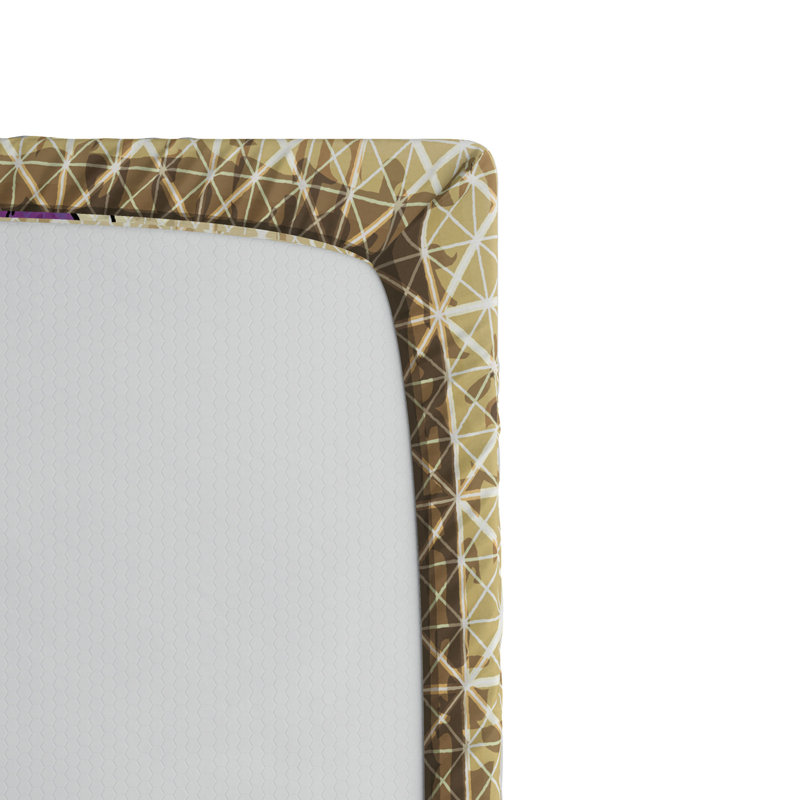 Microfiber Geometric Fitted Sheet, Twin Fitted Sheet