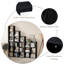 Bibliothèque de rangement à 3 cubes à une rangée, tablette décorative à dos ouvert avec cadre épaissi, organisateur en bois robuste avec surface lisse facile à nettoyer pour le salon, la chambre à coucher et le bureau personnel, facile à assembler. (3 carrés, noir)-1819820978