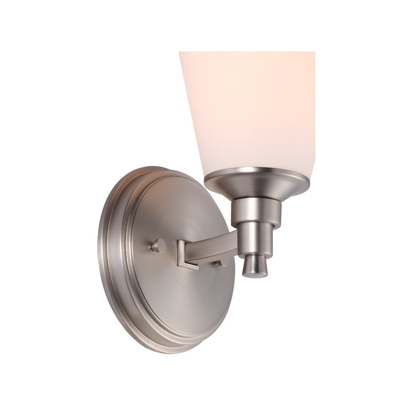 Georgetown Armed Sconce, Buffed Nickel