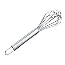 14 Inch Stainless Steel Hand Whisk - Durable & Easy to Use Push-Down Zip  Whisker - Rotary Hand Mixer for Beating Eggs, Frothing Milk, Blending