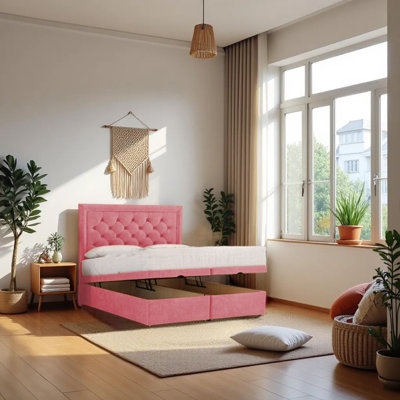 Upholstered Bed with Mattress