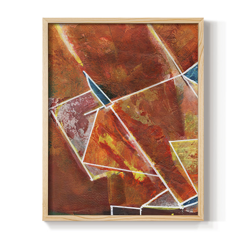 PrimaryConnectionII Framed Print - Solid Wood, 11" H x 9" W